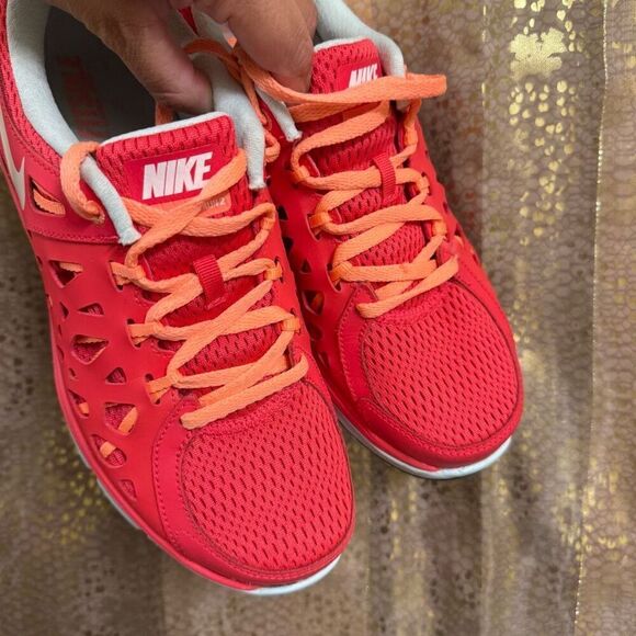 Nike Women's Coral Orange Dual Fusion Run 2 Running Jogging Shoes Size 9 - Picture 3 of 7